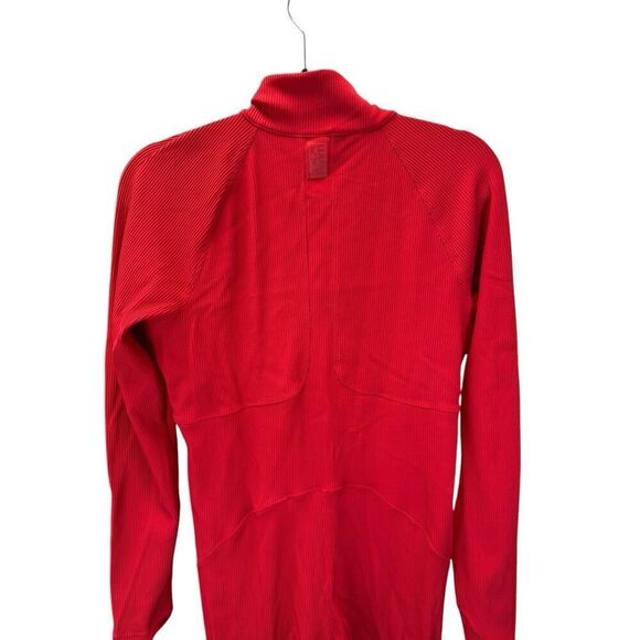 Athleta x Alicia Keys Red Ribbed Goddess Jumpsuit L PowerVita Fabric - Picture 8 of 12